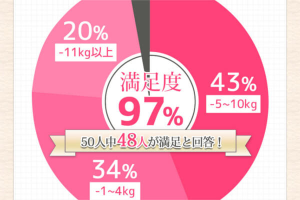 フライビシットを購入した人の満足度は97%