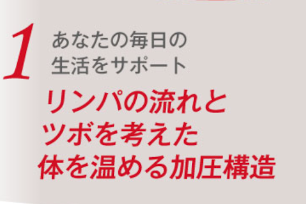 骨盤をサポートする加圧構造