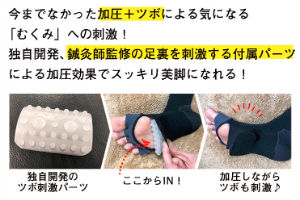 レッグメイクリフレのツボ加圧